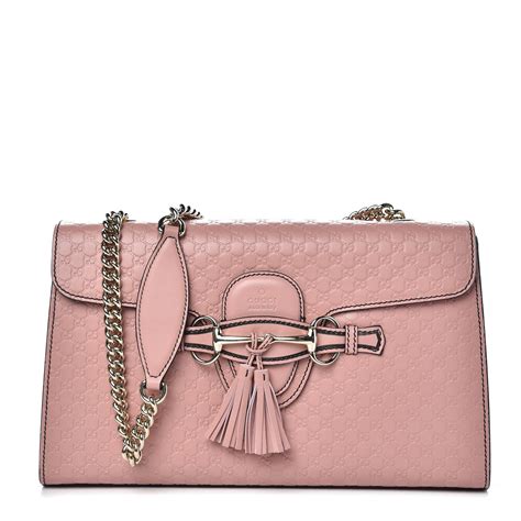 gucci pink microguccissima medium emily chain shoulder bag|Gucci emily shoulder bag.